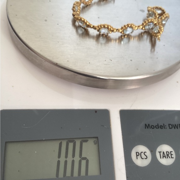 10k AQUAMARINE BRACELET - Picture 5 of 6